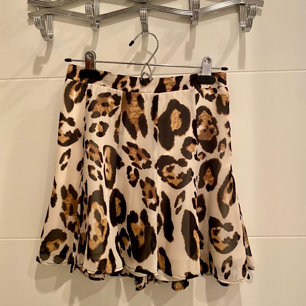 Show me your mumu skater skirt leopard